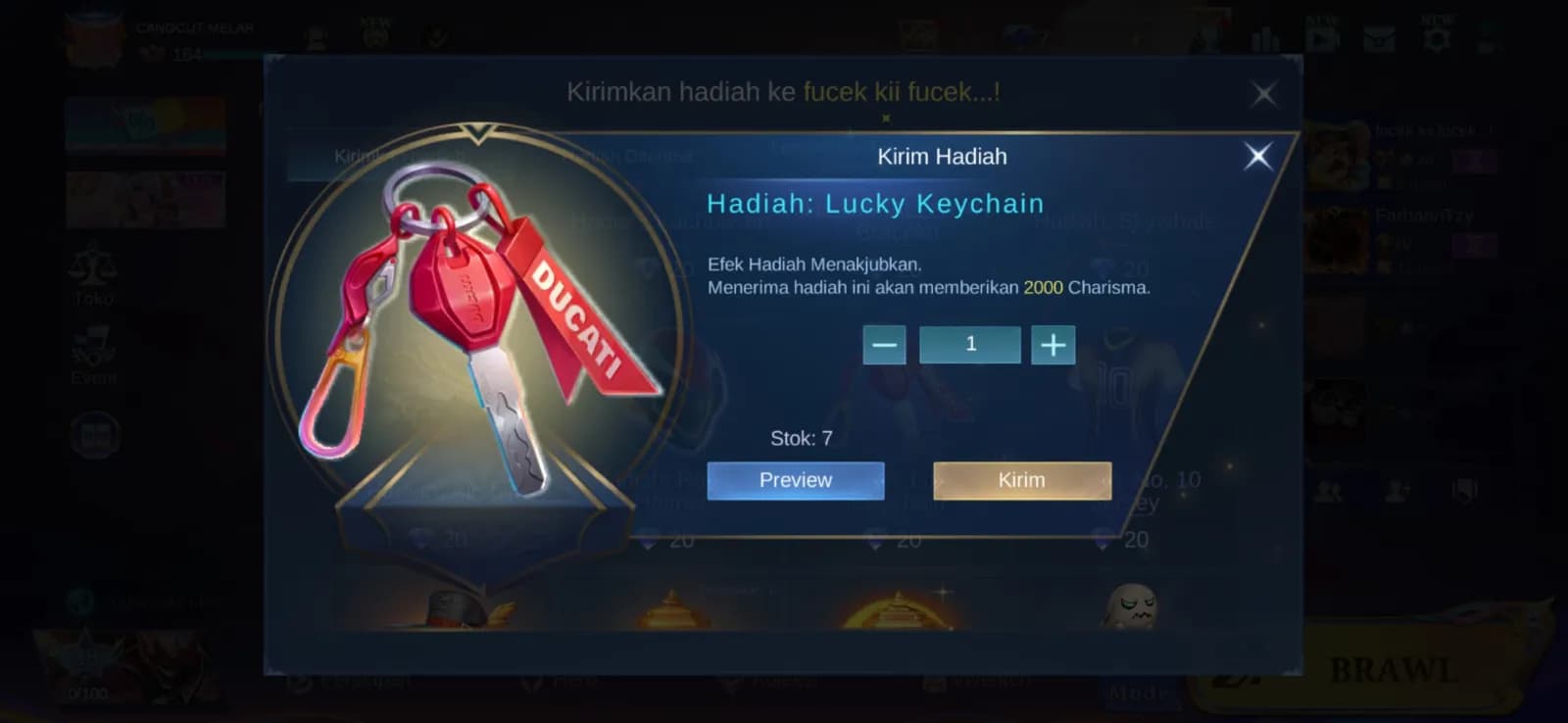 Gift Charisma MLBB - Lucky Keychain