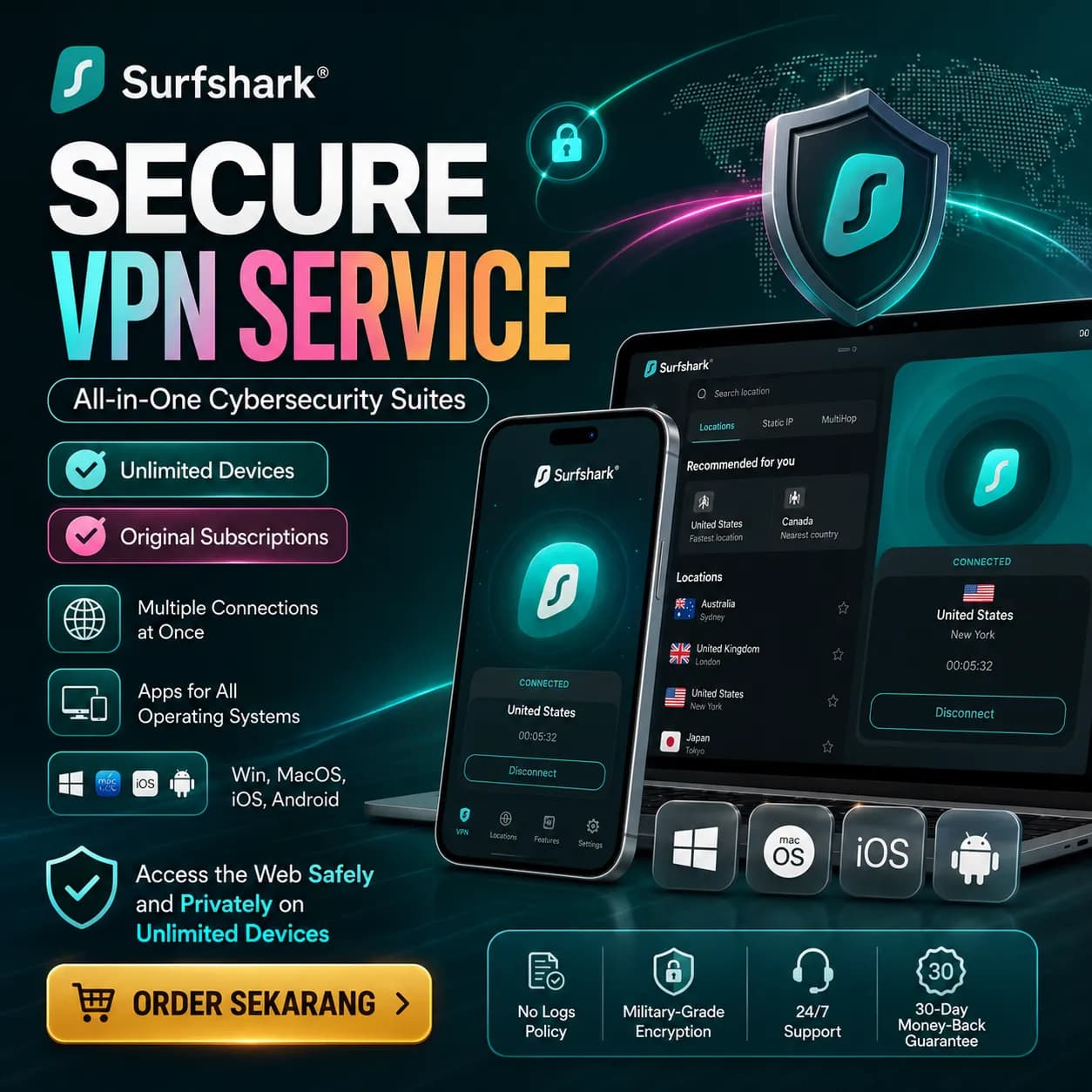 Surfshark VPN 1 Tahun