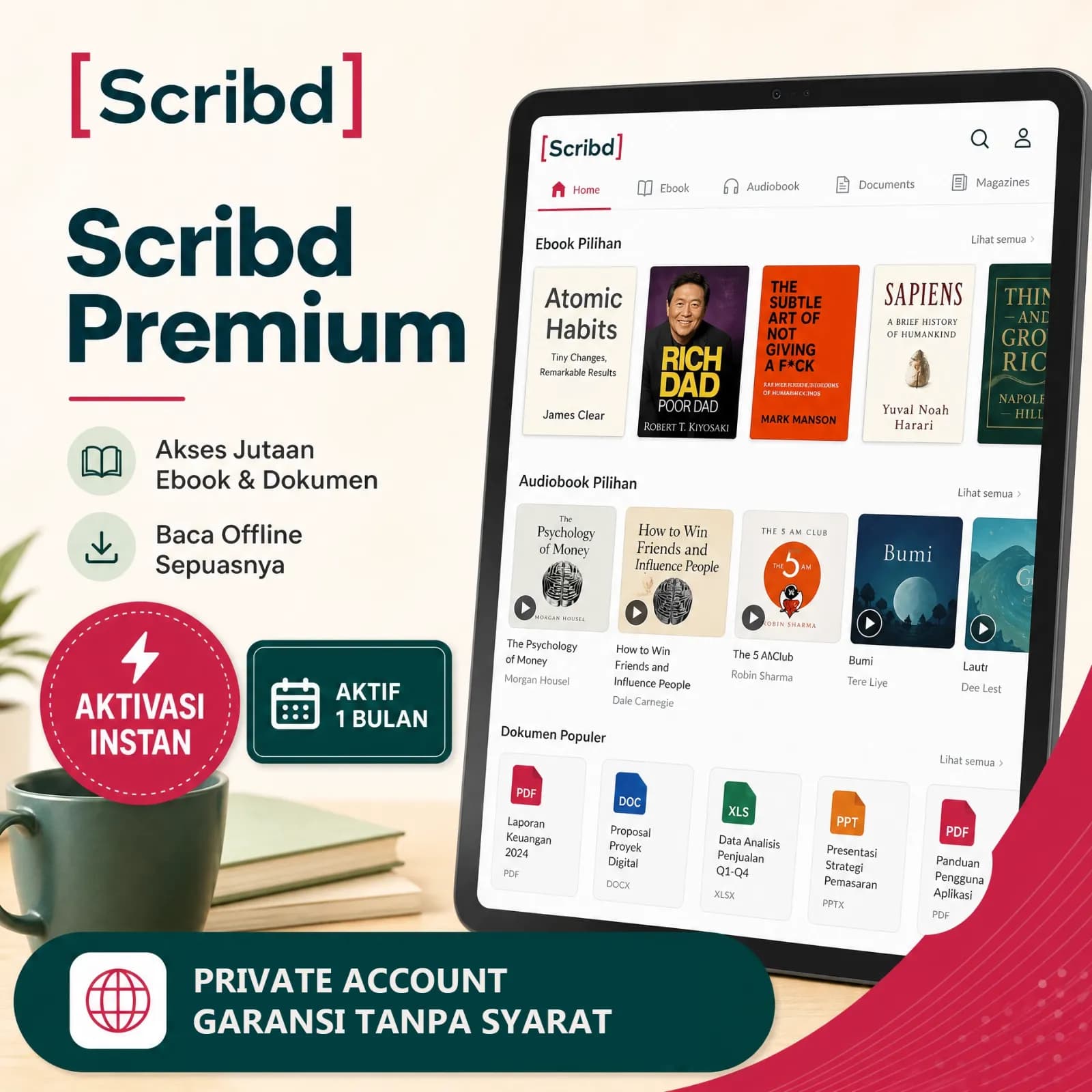 Scribd 1 Bulan