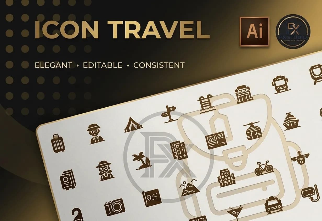 ICON PACK Travel - 180 icon