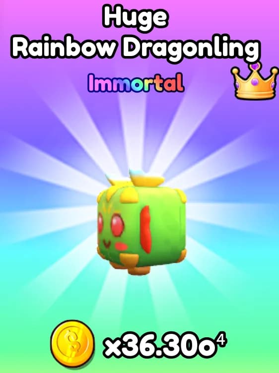Huge Rainbow Dragonling Pet
