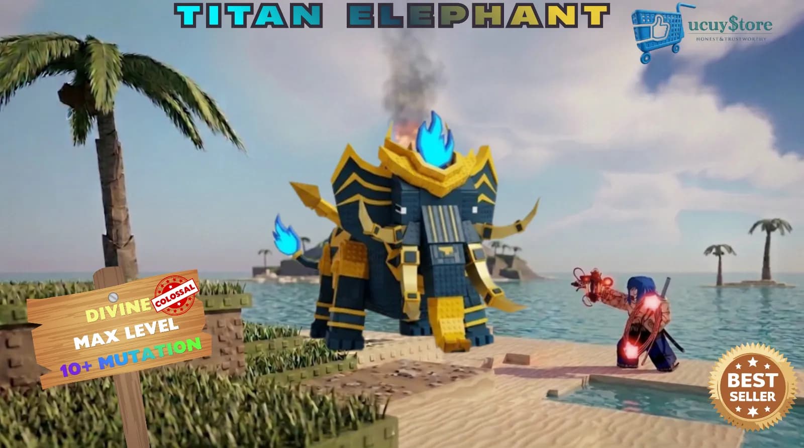 titan elephant colossal & 10+ mutasi & max level