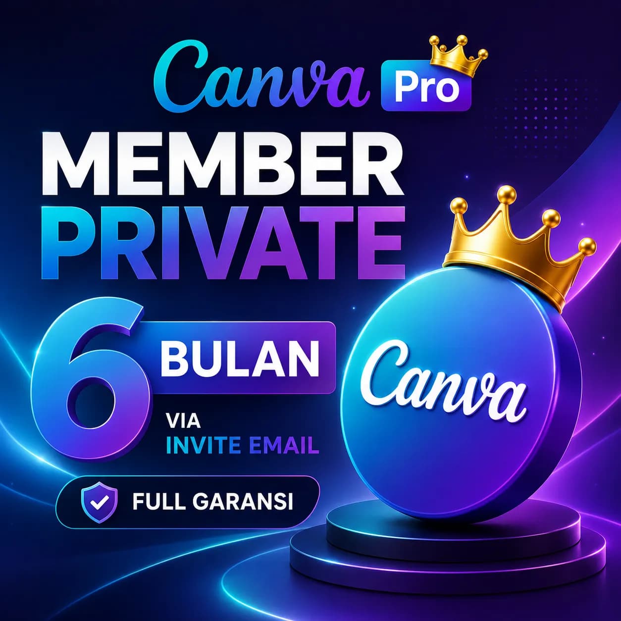 Canva Pro (Member) 6 Bulan Private
