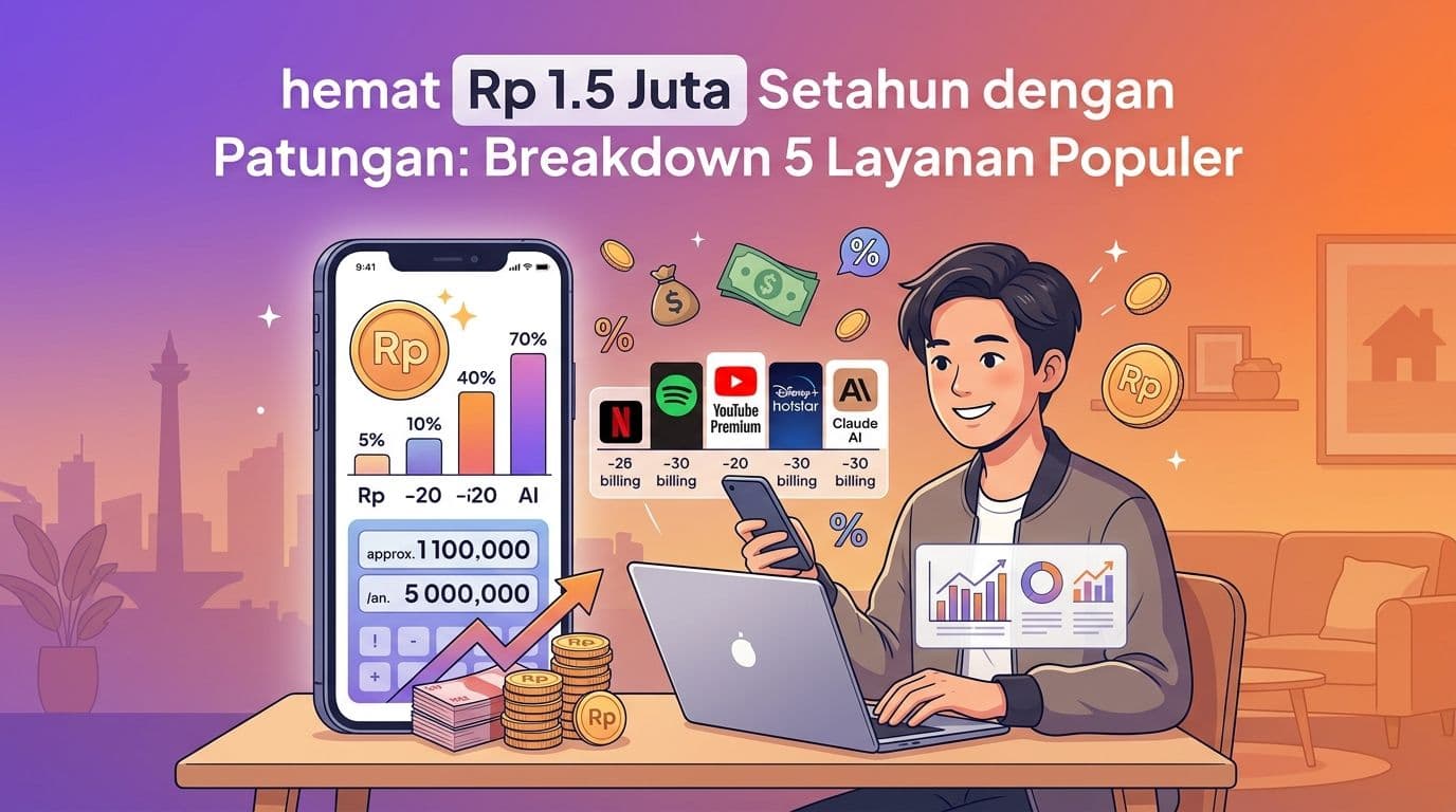 Hemat Rp 1.5 Juta Setahun dengan Patungan: Breakdown 5 Layanan Populer