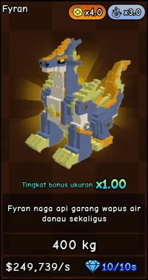 Pet Limited Prismatic Fyran $200k+/s Build a Zoo