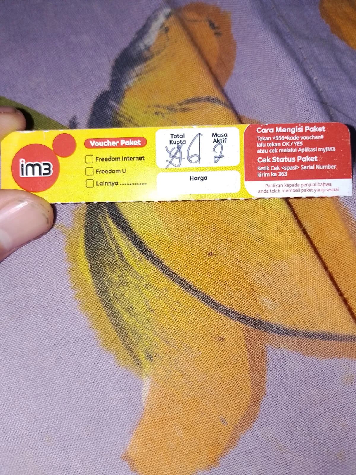 voucer indosat 6gb 2 hari
