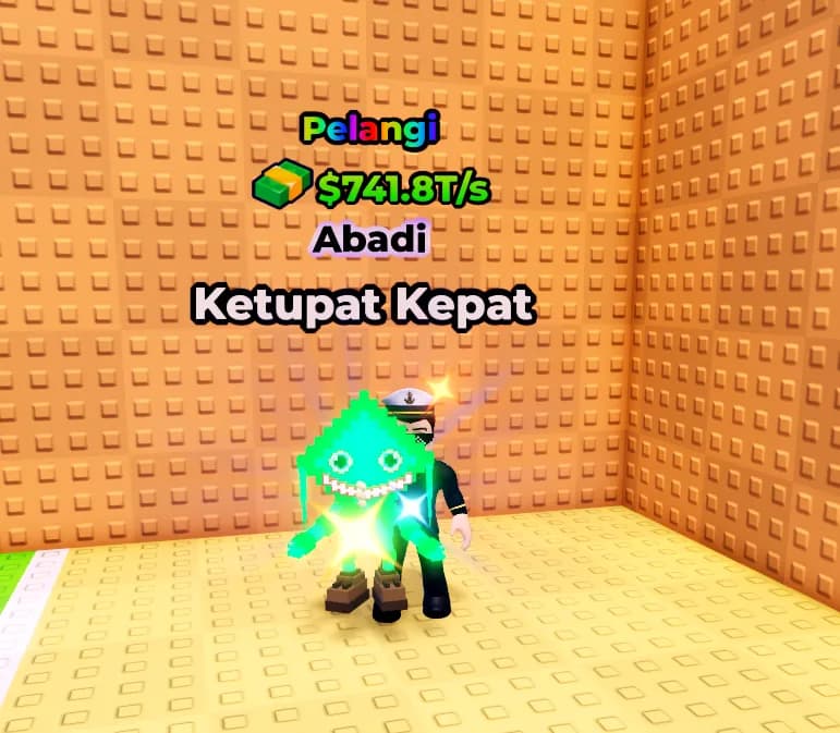 Brainrot Ketupat Kepat Mutasi Rainbow Kick A Lucky Block