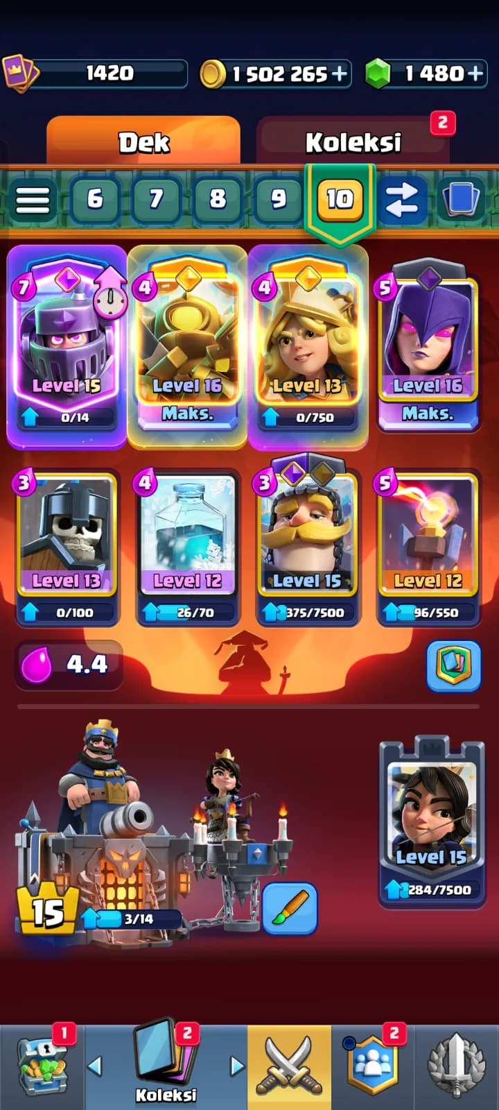 benteng raja level 15, evolusi ada 7+dua pahlawan