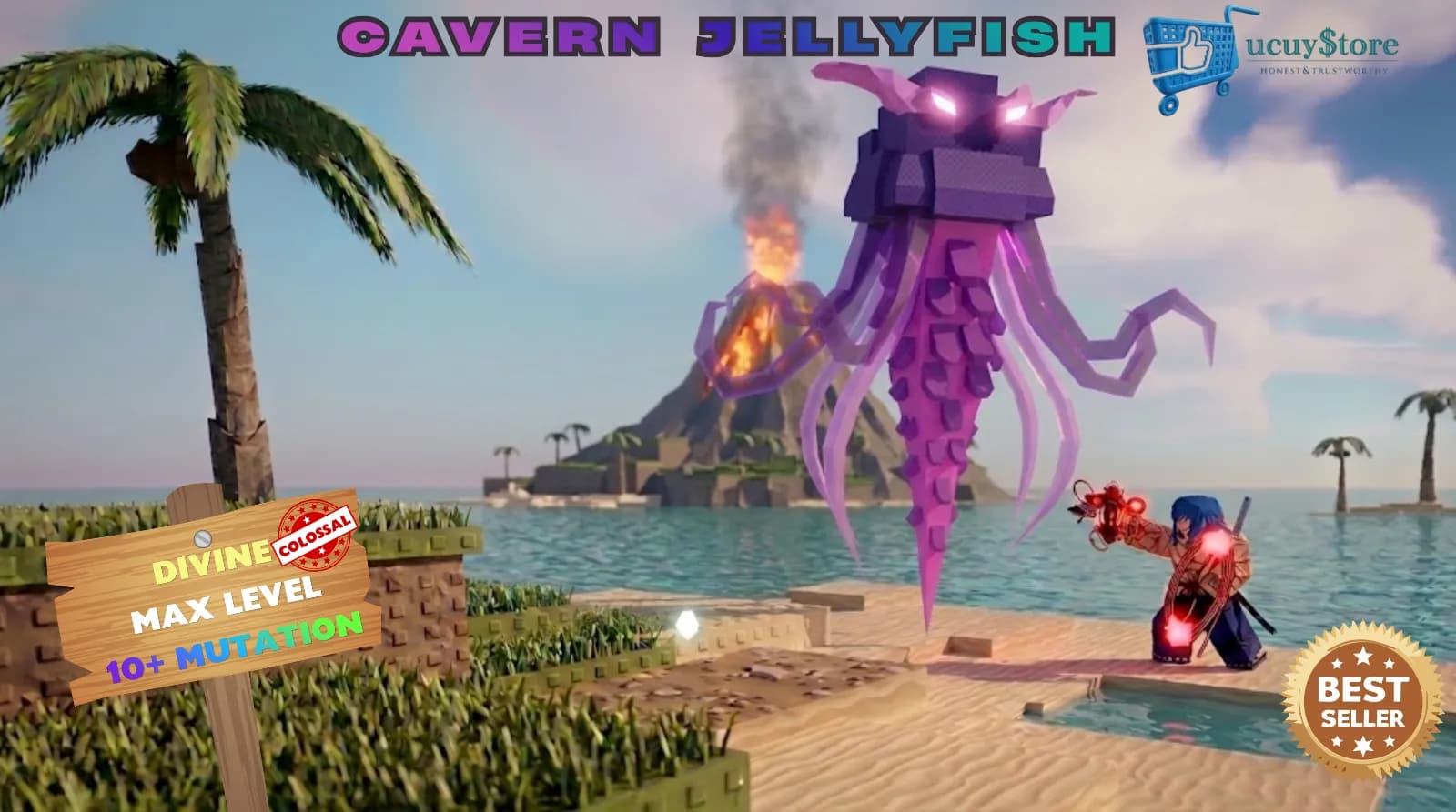 cavern jellyfish colossal & 10+ mutasi & max level